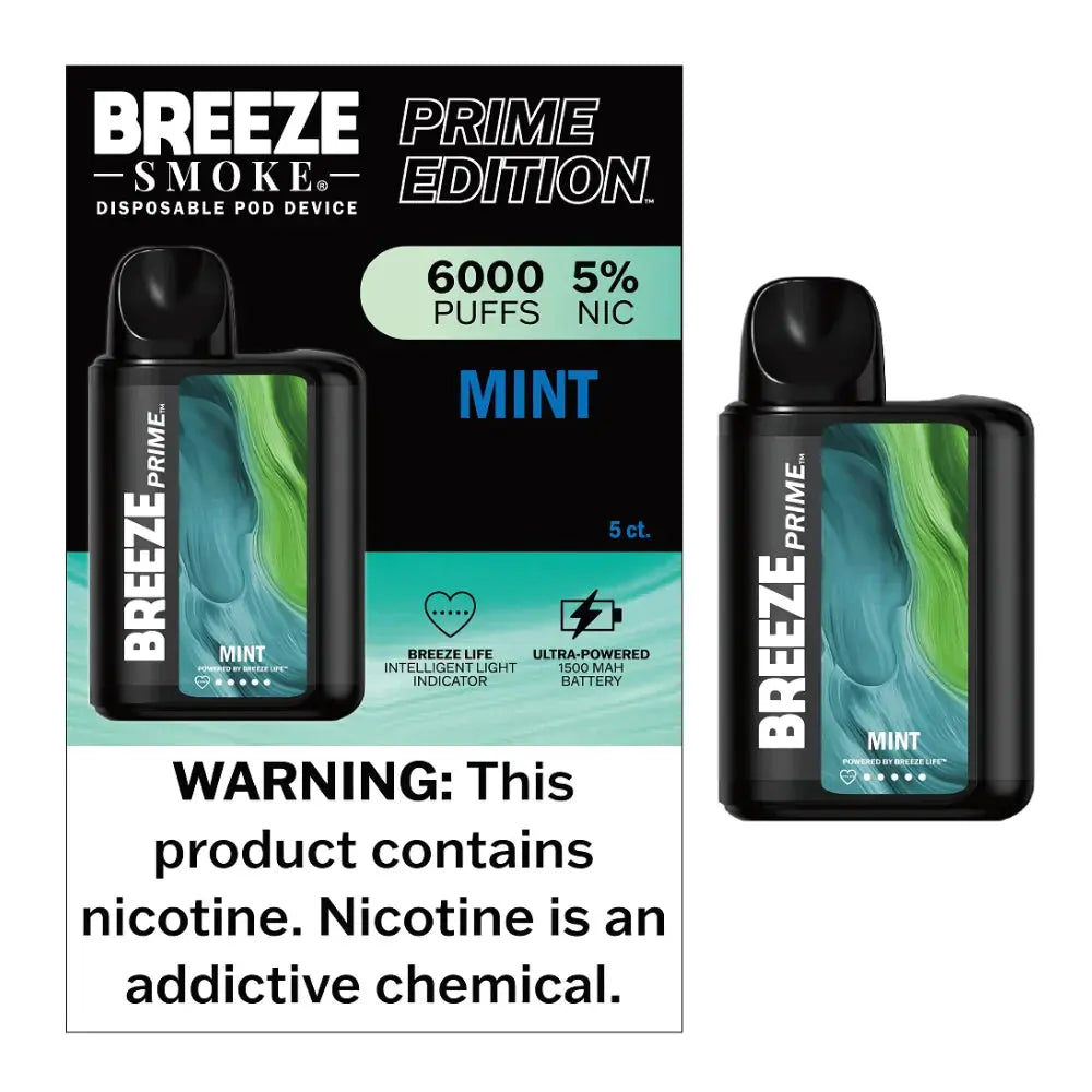 Breeze Prime 6,000 Puff Disposable